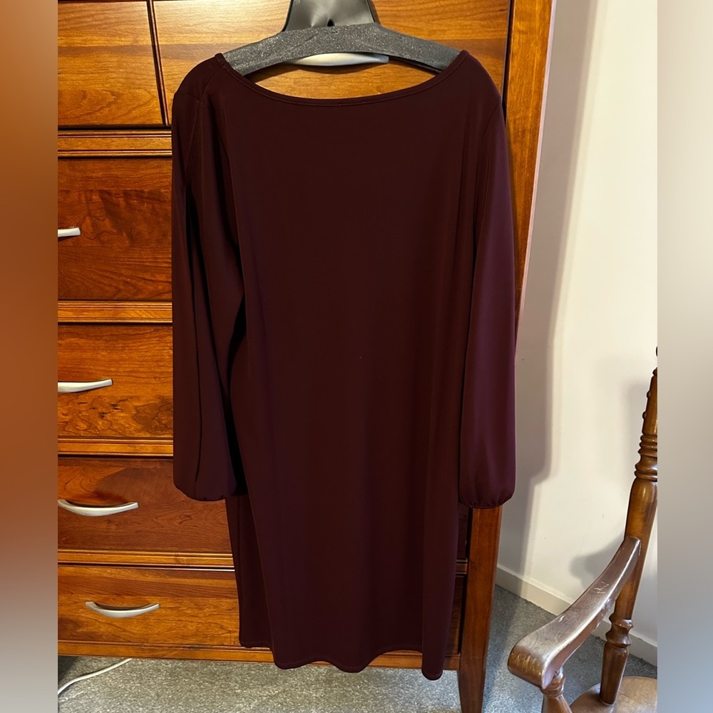 Talbots Plum Split-Sleeve Dress - XL Petite - Picture 6 of 7